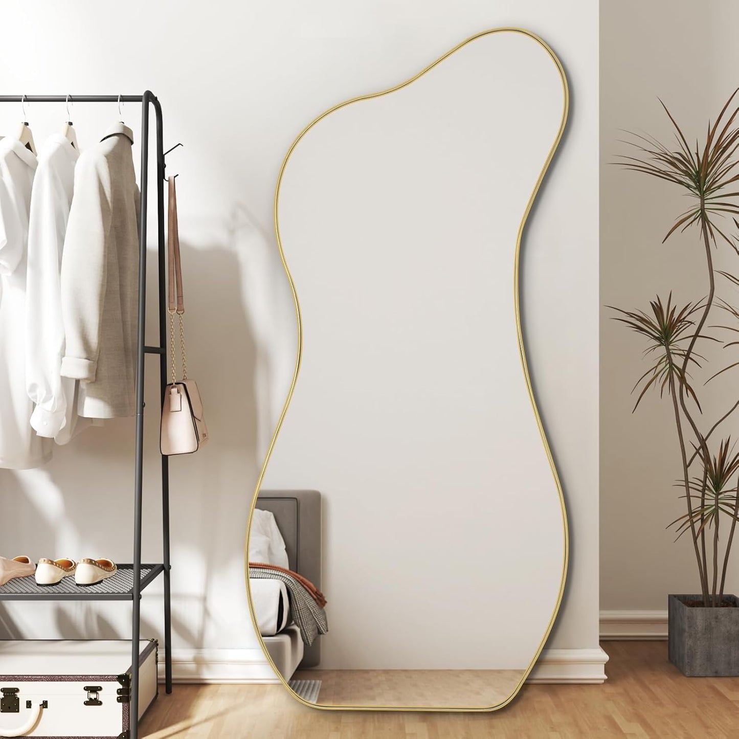 Espejo Elegante Curvado de Cuerpo Completo (170x70 cm) — ¡Oferta por Tiempo Limitado!