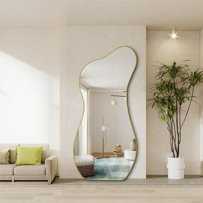 Espejo Elegante Curvado de Cuerpo Completo (170x70 cm) — ¡Oferta por Tiempo Limitado!