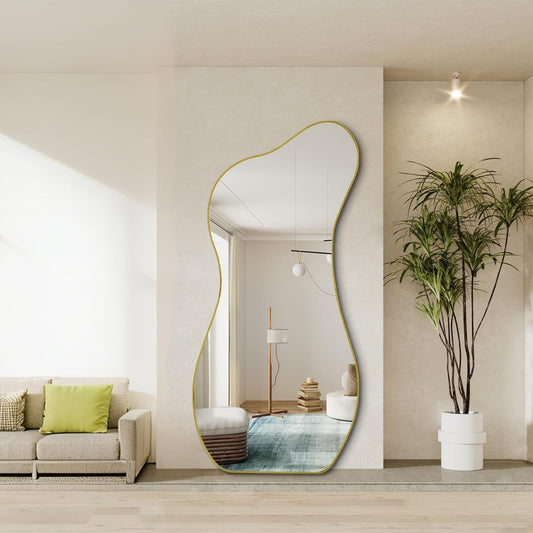 Espejo Elegante Curvado de Cuerpo Completo (170x70 cm) — ¡Oferta por Tiempo Limitado!