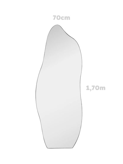 Espejo Decorativo Orgánico Elegante Grande - Diseño de Llama - Reflexión de Cuerpo Completo - 70 x 170 cm - ¡Oferta por Tiempo Limitado!