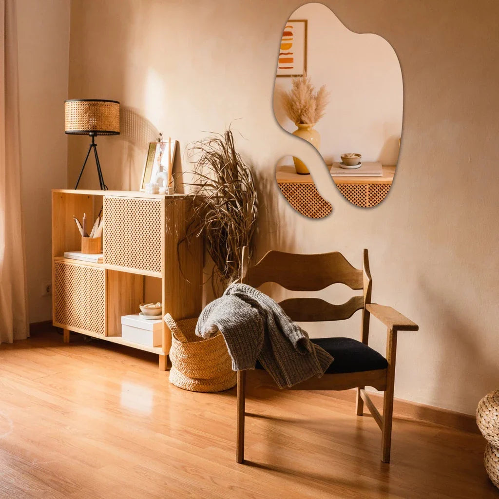 Espejos Orgánicos Abstractos Futuristas Impresionantes – Elegante Set de 2 Piezas en Oferta!