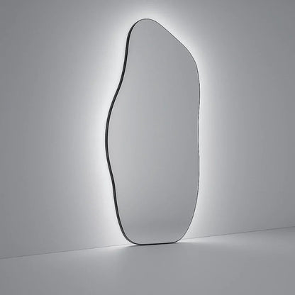 Transforma Tu Espacio: Espejo de Cuerpo Entero Oversized Lopazzi con Marco de Algodón Orgánico y Iluminación LED Ajustable – 115 x 60 cm – ¡Venta Especial!