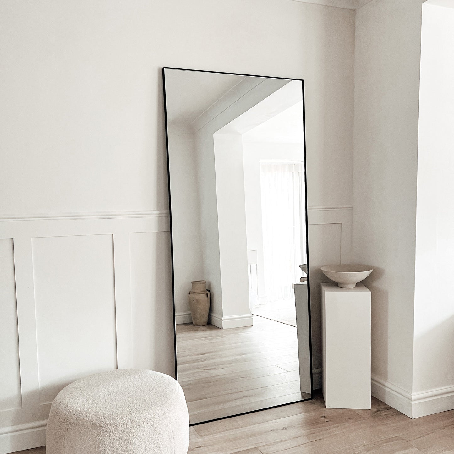 Xavril – Espejo de Metal Negro Sobredimensionado de Cuerpo Entero, 179 cm x 80 cm